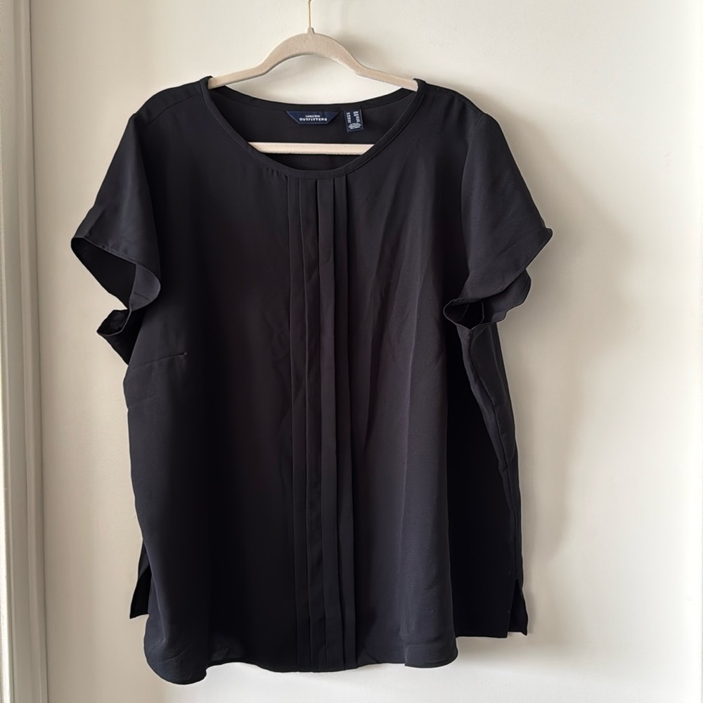 Lands' End Pleated Blousey Top EUC